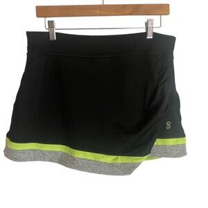 Sofibella Black & Neon Tennis Skirt Large